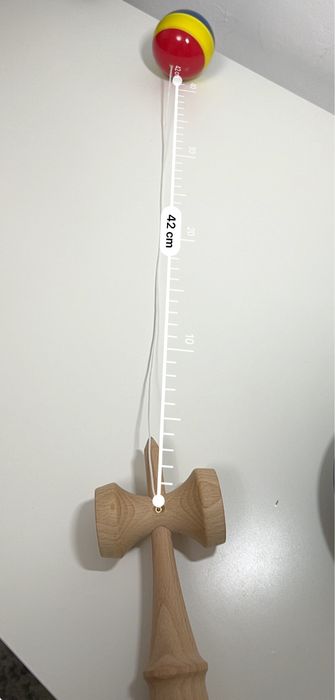 Kendama Romania - Bila Lucioasa (CUTIE + Ață de rezervă)