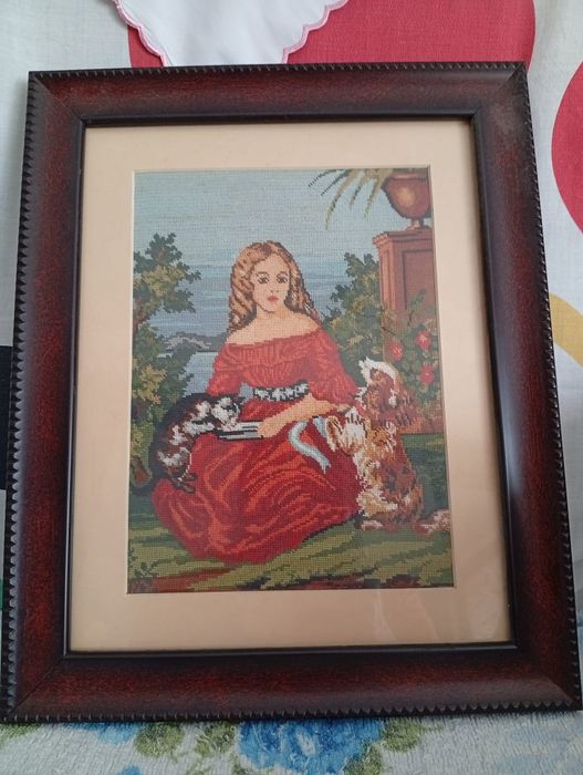 Vând tablou goblen lucrat manual