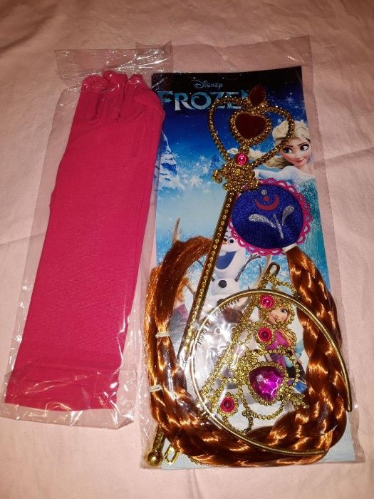 Rochie/rochita printesa Anna- Frozen -accesorii/ petreceri tematice