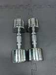 Set de 2 Gantere cromate cu greutate fixa 10 KG - 2 x 5 KG
