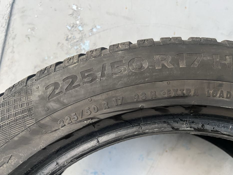 4 бр. зимни гуми 225/50/17 Continental DOT 1919 6-6,5 mm