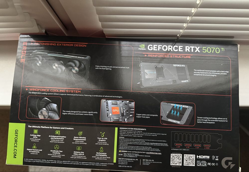 Gigabyte Eagle RTX 5070ti 16gb DDR7