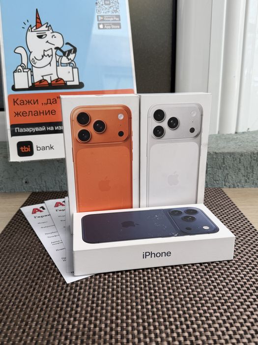 24М НОВ!ЛИЗИНГ*92лв/м iPhone 17 Pro Orange Silver BLUE айфон 17 про