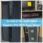 Dell 7820 2*Xeon Gold 6138 40c, Nvidia RTX 3070, 64GB DDR4 workstation