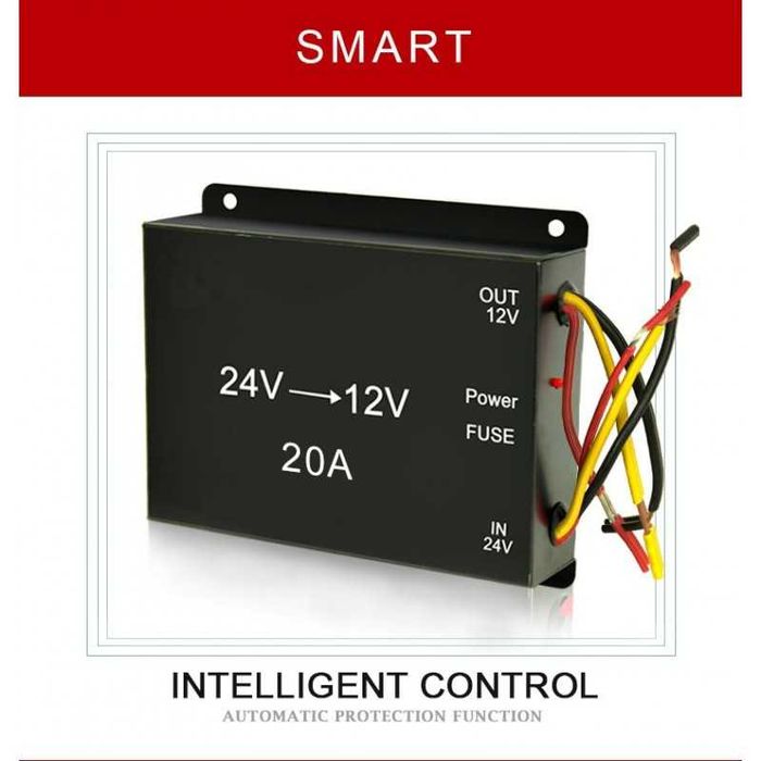 Качествен нов намалител на напрежение 24v-12v 20а