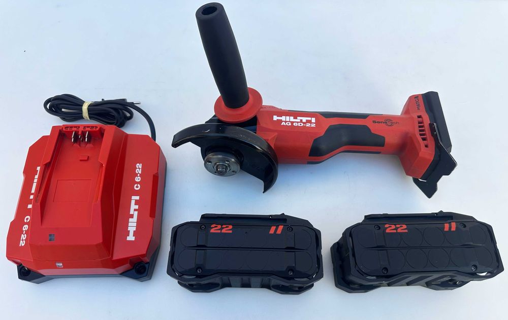 Hilti AG 6D-22 Nuron - Безчетков ъглошлайф с SensTech 2x22V 8.0Ah