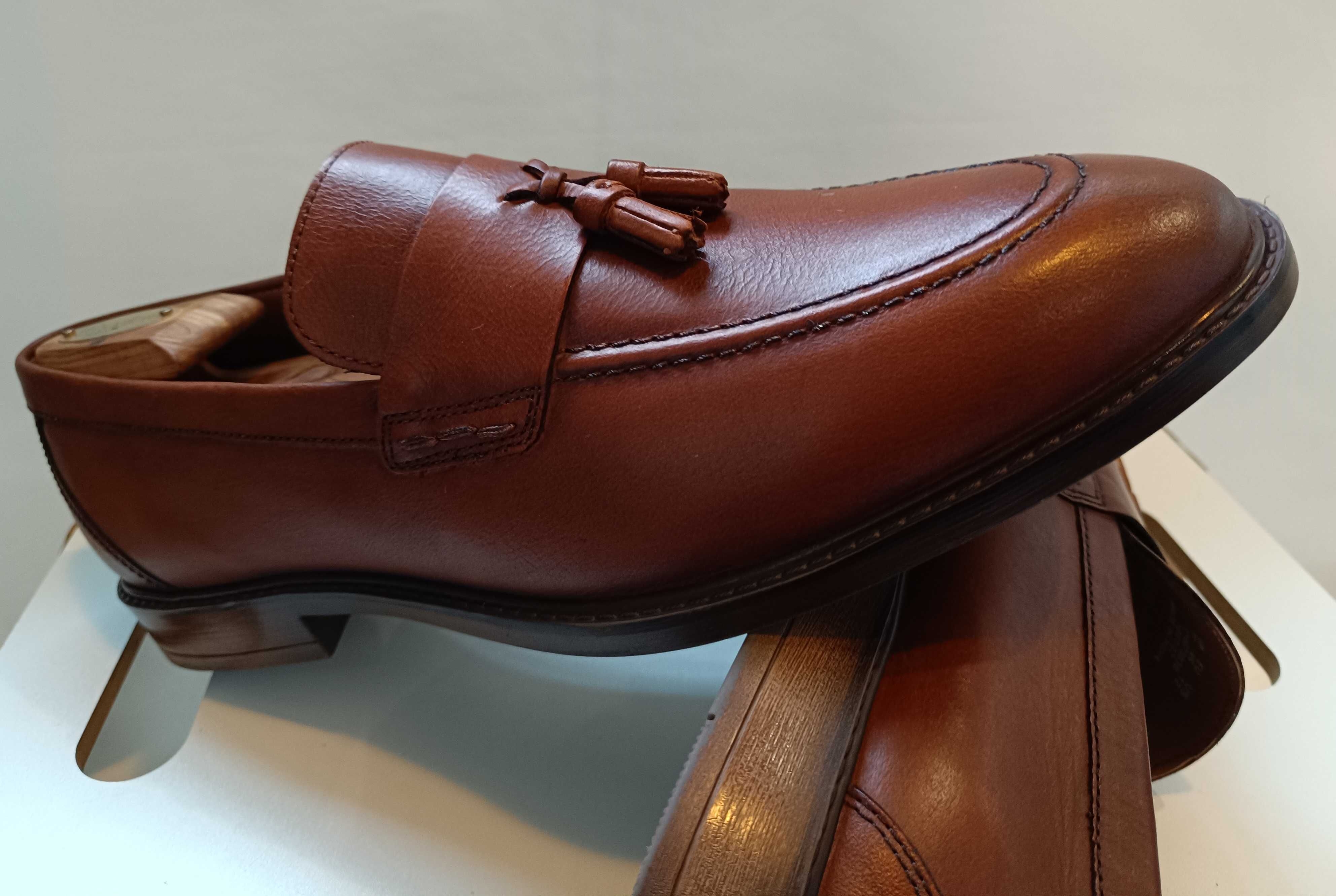 Pantofi loafer 45 tassel premium Red Tape NOI piele naturala moale