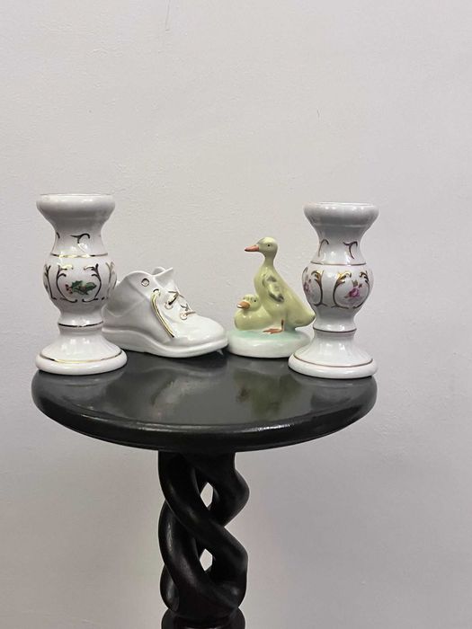 Set 4 bibelouri portelan Aquincum Budapesta marcat bibelou ieftin