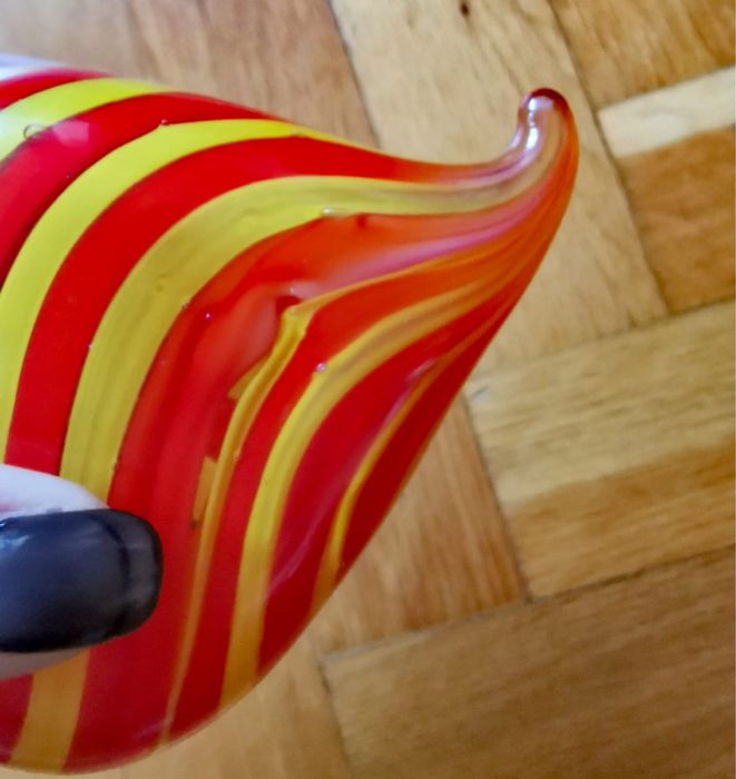 Сърце от муранско стъкло фигура италианско художествено стъкло