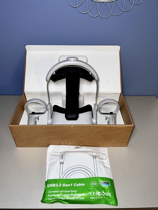 Oculus Quest 2 129GB + Strap + Cablu PCVR