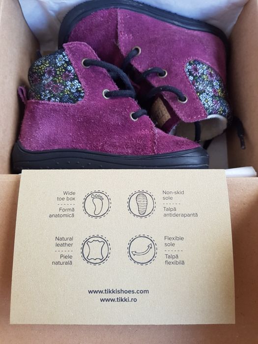 Ghete Tikki barefoot Beetle - Cardinal marime 21