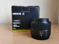 Продавам обектив Nikon NIKKOR Z 40mm f/2, като нов.
