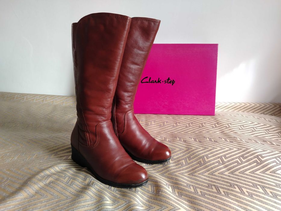 Clark-step /разм -38-39/ Зимние женские сапоги сапожки на меху