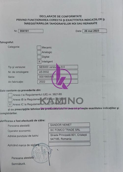 Tahograf Stoneridge Daf SE5000-8