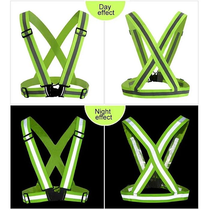 Vesta reflectorizanta bicicleta atv trotineta Ham elastic verde