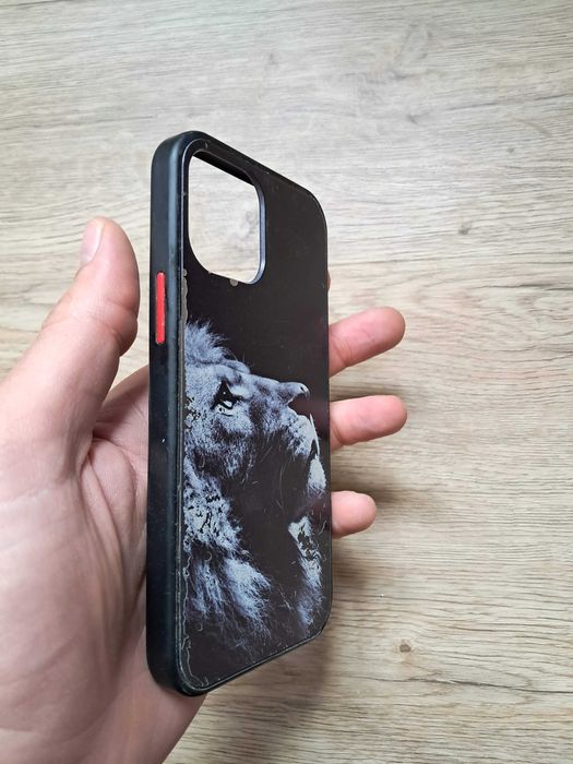 Husa iPhone 12 Pro MAX neagra leu / black lion