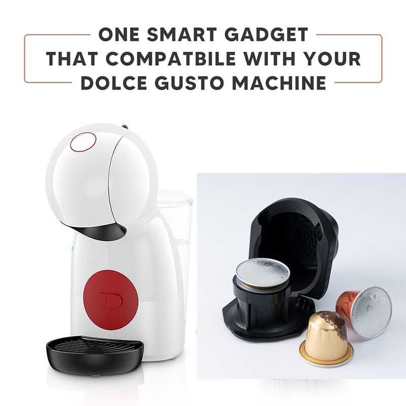 Adaptor reutilizabil Nespresso pentru capsule cafea Dolce Gusto