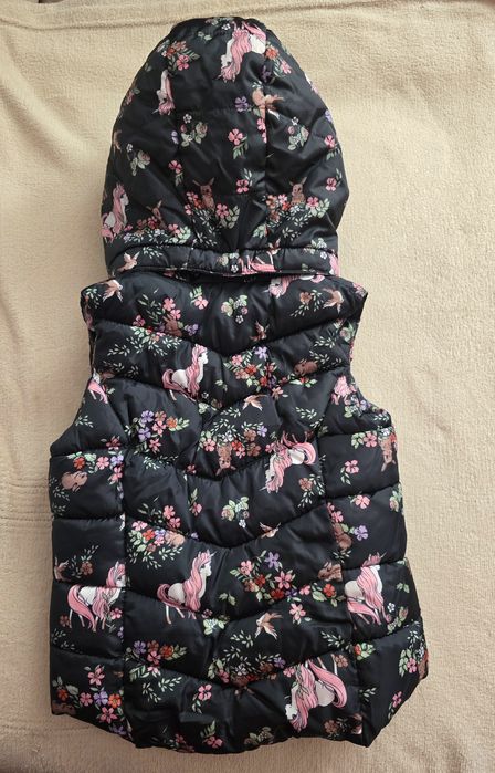 Vestă copii  neagra cu flori