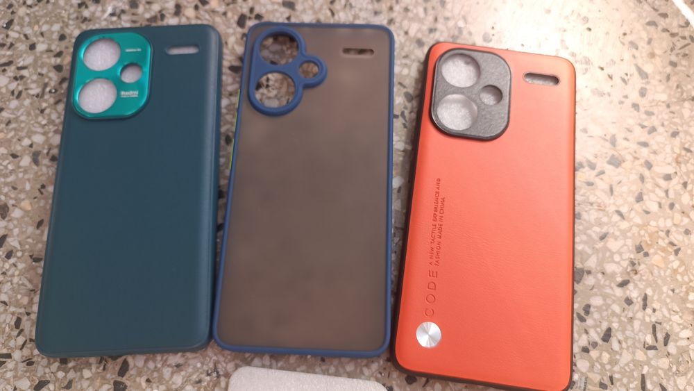Калъфи силиконови с подарък screen protector за Redmi Note 13 pro plus