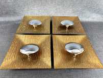 Aplice (3), Art Deco MCM, crom sticla Murano, vintage, iluminat de lux