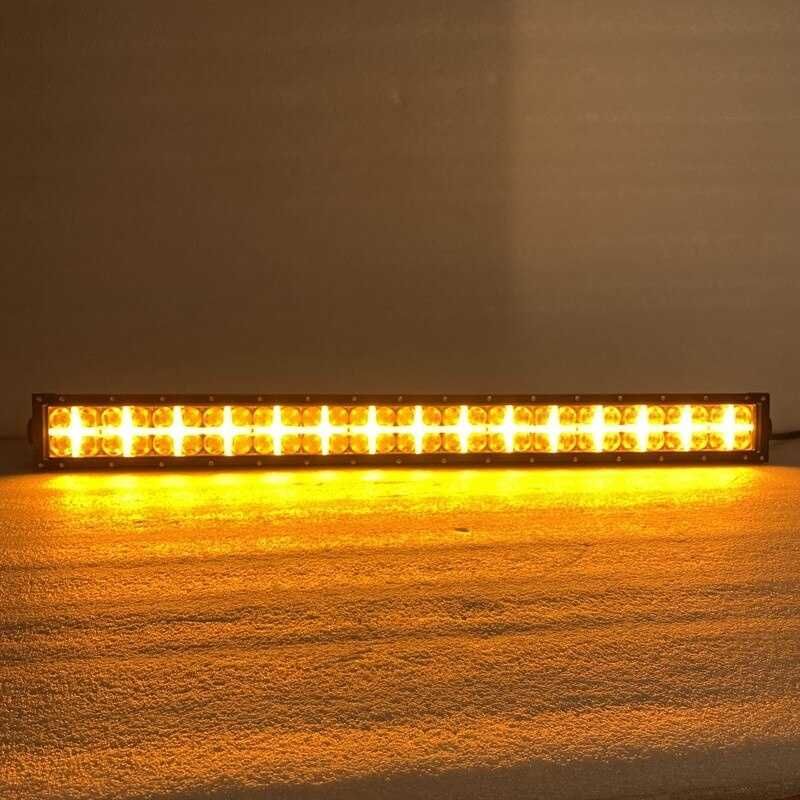 Лед Диоден Бар Прожектор Бяла и Оранжева, Жълта Светлина 180W 12V 24V