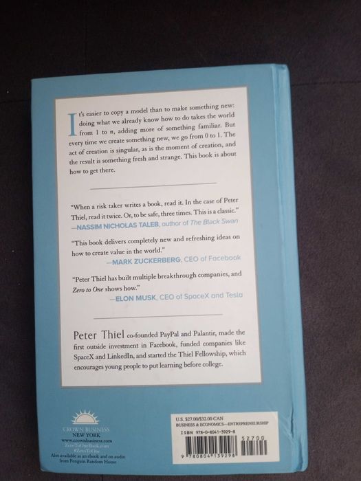 Книги: Zero tо One/Човекът в търсене на себе си/Изкуството да говорим