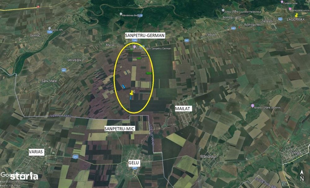 35 ha teren arabil de cea mai buna calitate, Sanpetru-German
