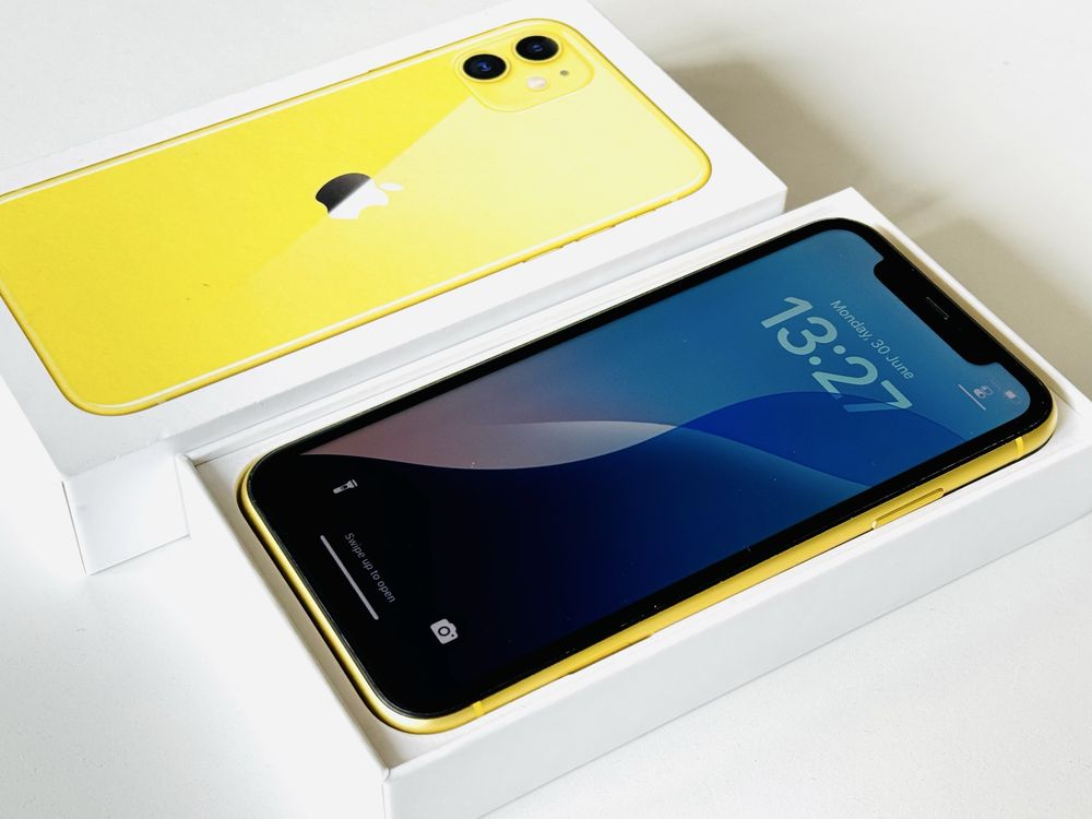 Iphone 11 128GB Yellow 100% Батерия! Гаранция 6 месеца