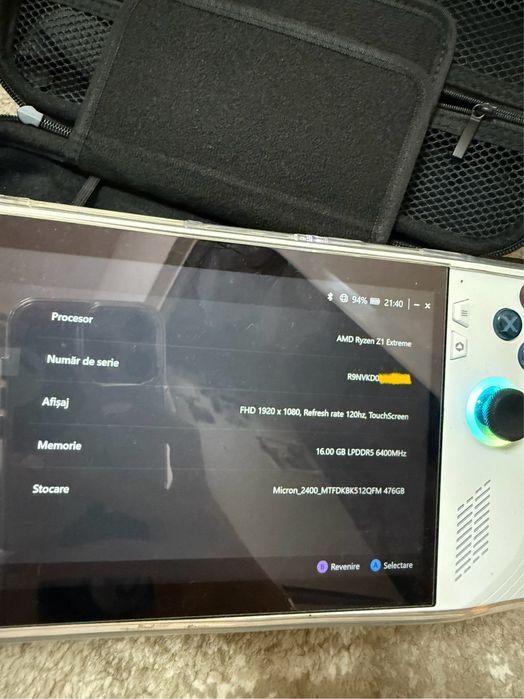 Consola Asus Rog Ally Z1 EXTREME cu garantie activa