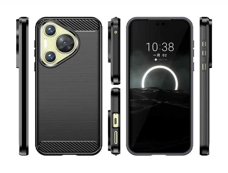 Huawei Pura 70 / Pura 70 Pro / Ultra - Удароустойчив Кейс Гръб CARBON