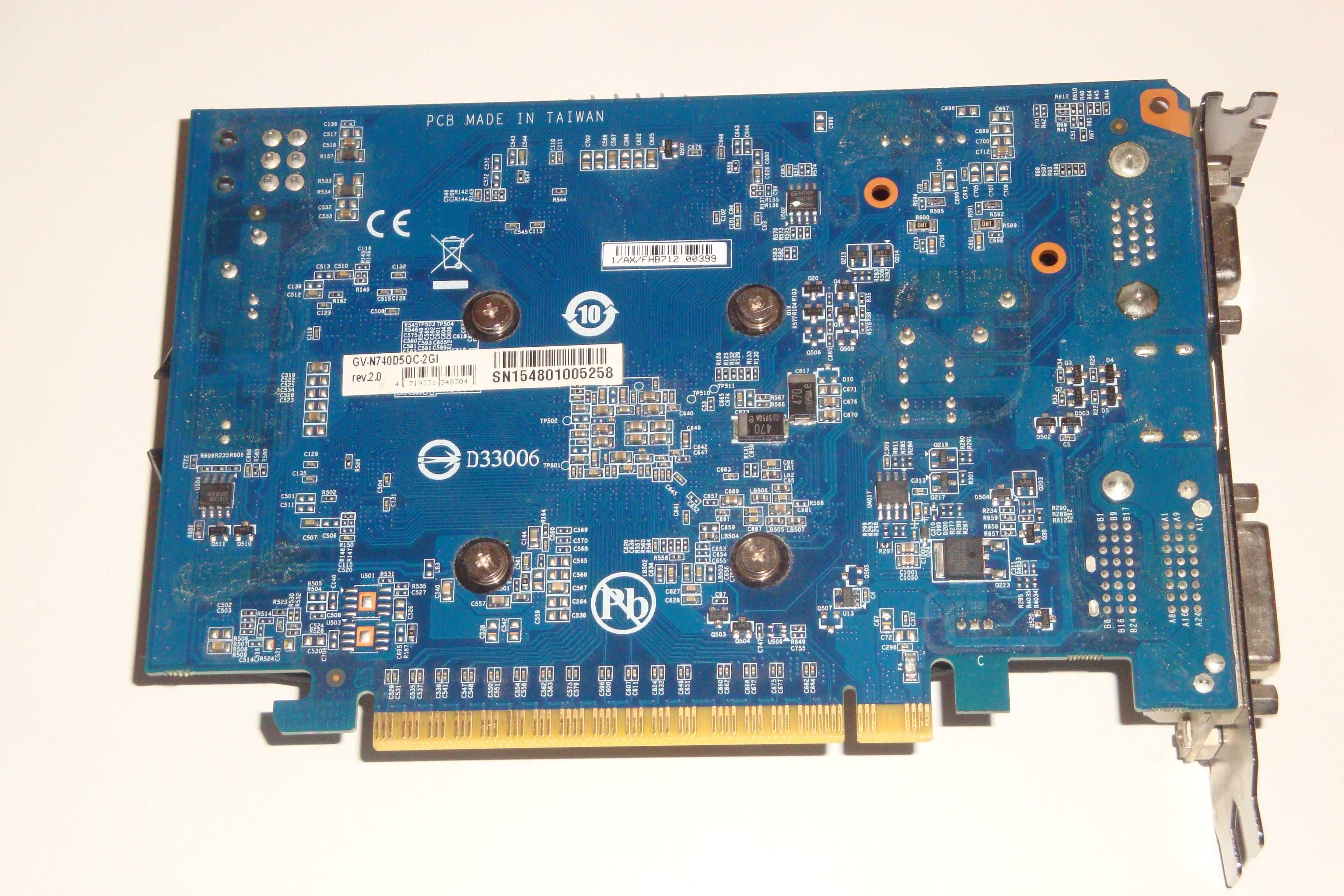 placa video gigabyte nvidia gt740 2gb ddr5 128b hdmi vga dvi pcie