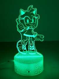 Jucarie Lampă de veghe Sonic led 3d