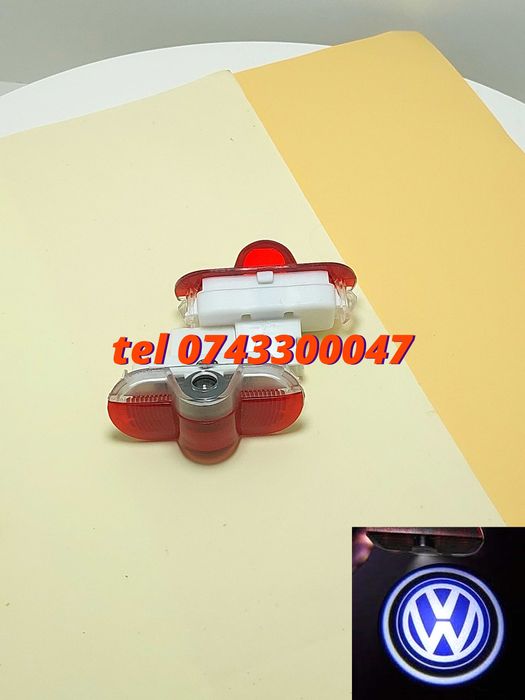 Set 2 Proiectoare Cu Logo Dedicate Vw Golf 4 Bora Touran Polo Cad