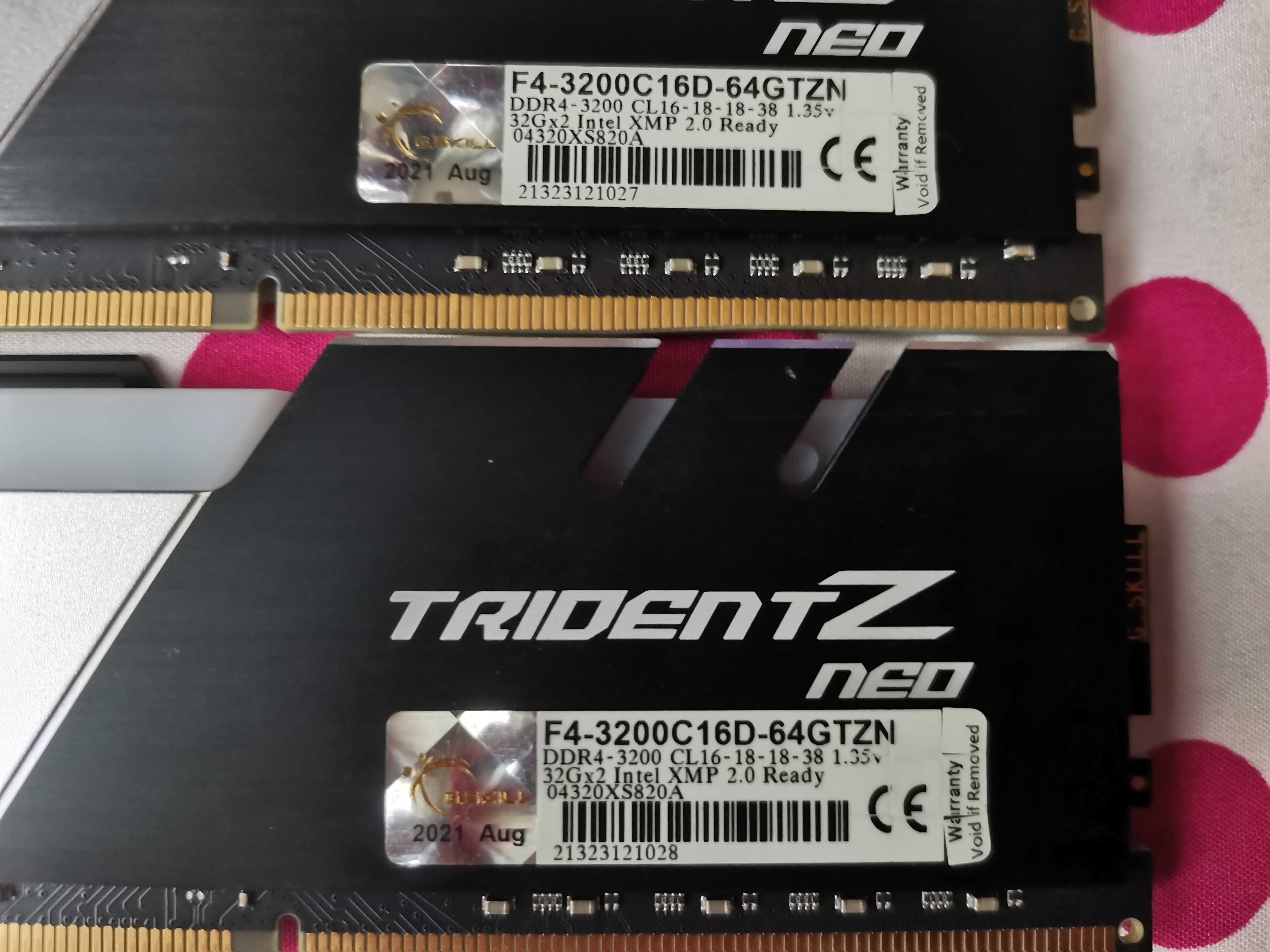 Memorie Ram G.Skill Trident Z NEO RGB 32GB 2 x 16 GB DDR4 3200MHz CL16