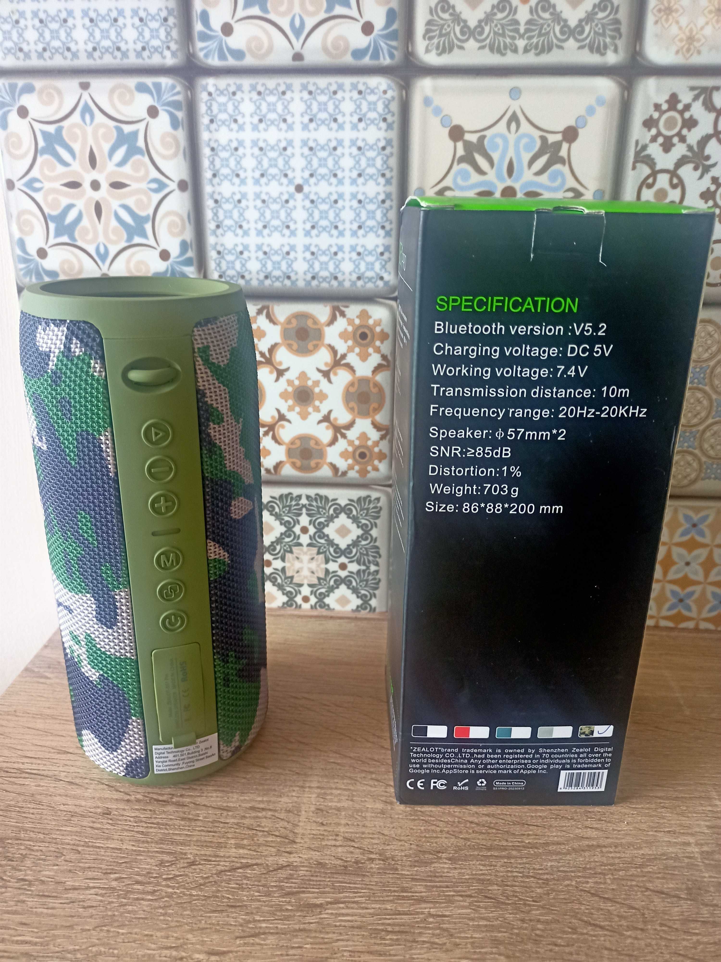 Zealot s 51 pro 40w super bass power bank Блутут колонка