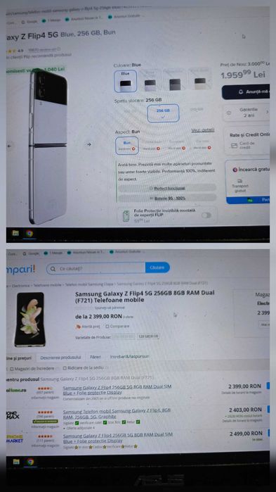 Ocazie !.Ca si Nou !!.Sams.Z Flip 4, 5G,256 Gb !