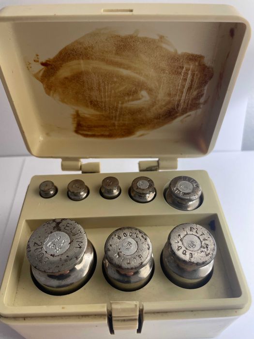Set greutati analitice laborator ELTIM 5-200 clasa4 otel tip B vintage