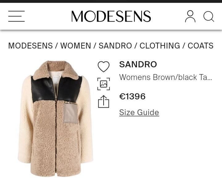 Haina blana naturala Sandro Paris