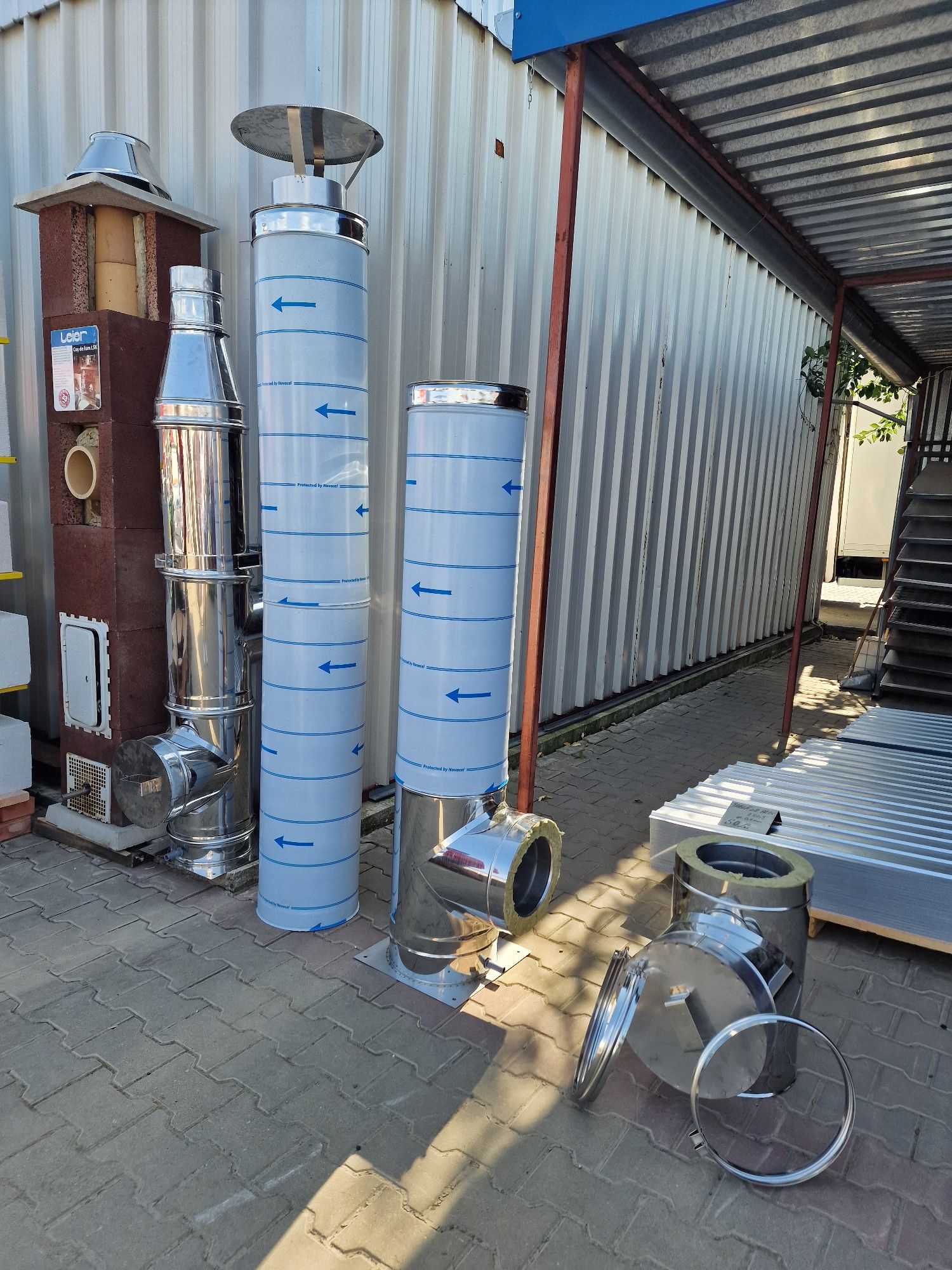 Sistem cos fum inox izolat 50mm, diam int 200 mm , ext 300 mm, H=6M -