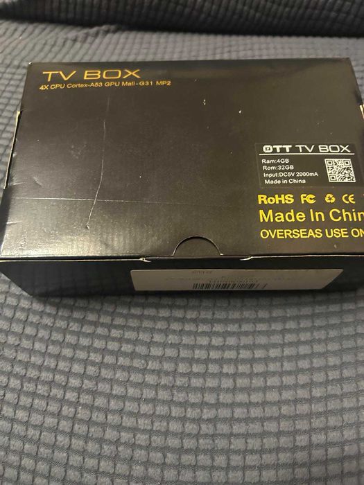 Android TV BOX 4GB RAM/64 GB ROM 4X CPU Cortex-A53 GPU Mali - G31 MP2