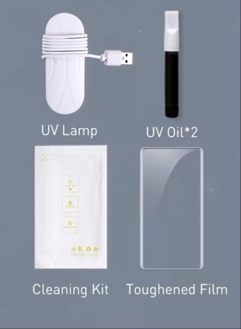 UV Стъклен протектор за Samsung Galaxy S21 S20+ S10 S9 S8 Note 10 9 8