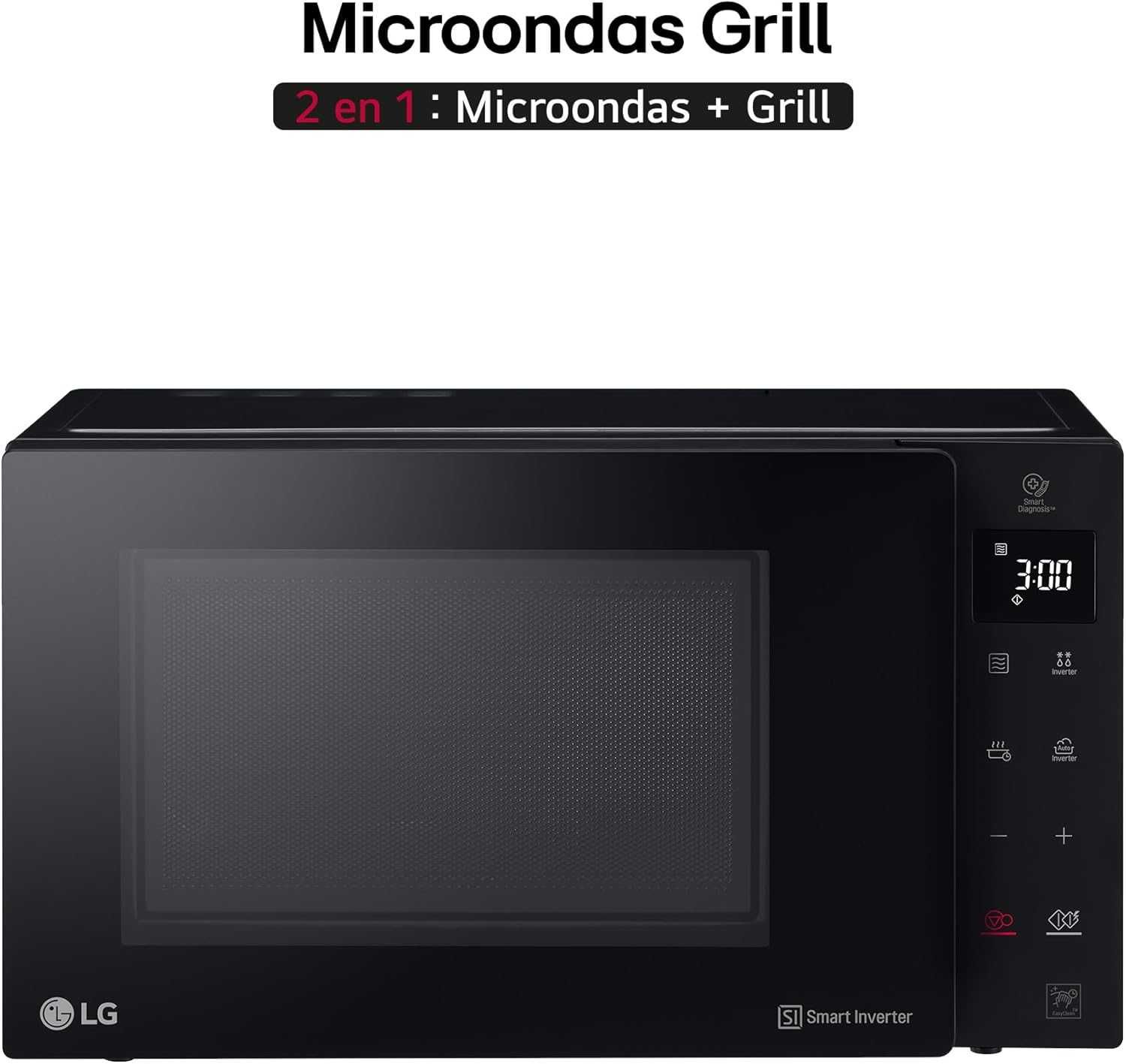 Микровълнова печка с грил LG Smart Inverter MH6336GIB 23L 1150W