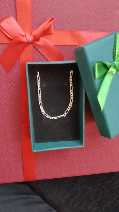 Масивен мъжки, сребърен ланец/гривна/комплект.12 различни. В кутия.