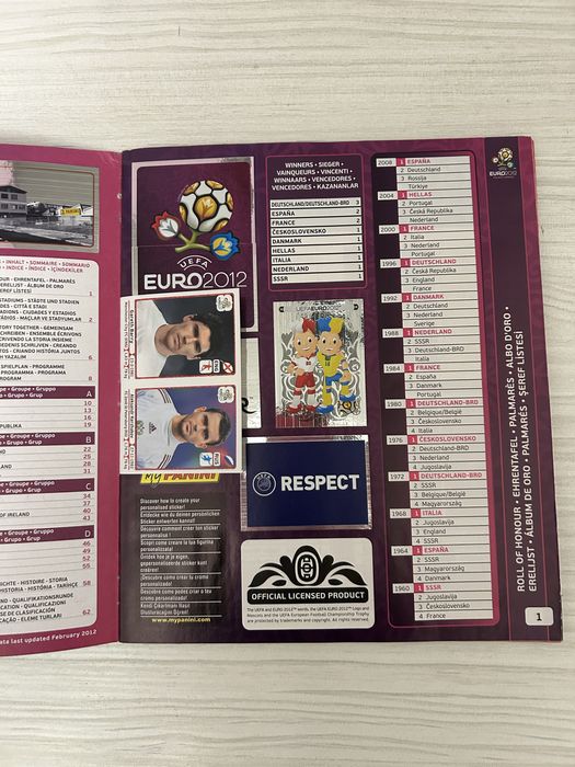 Panini Euro 2012 – напълно попълнен албум