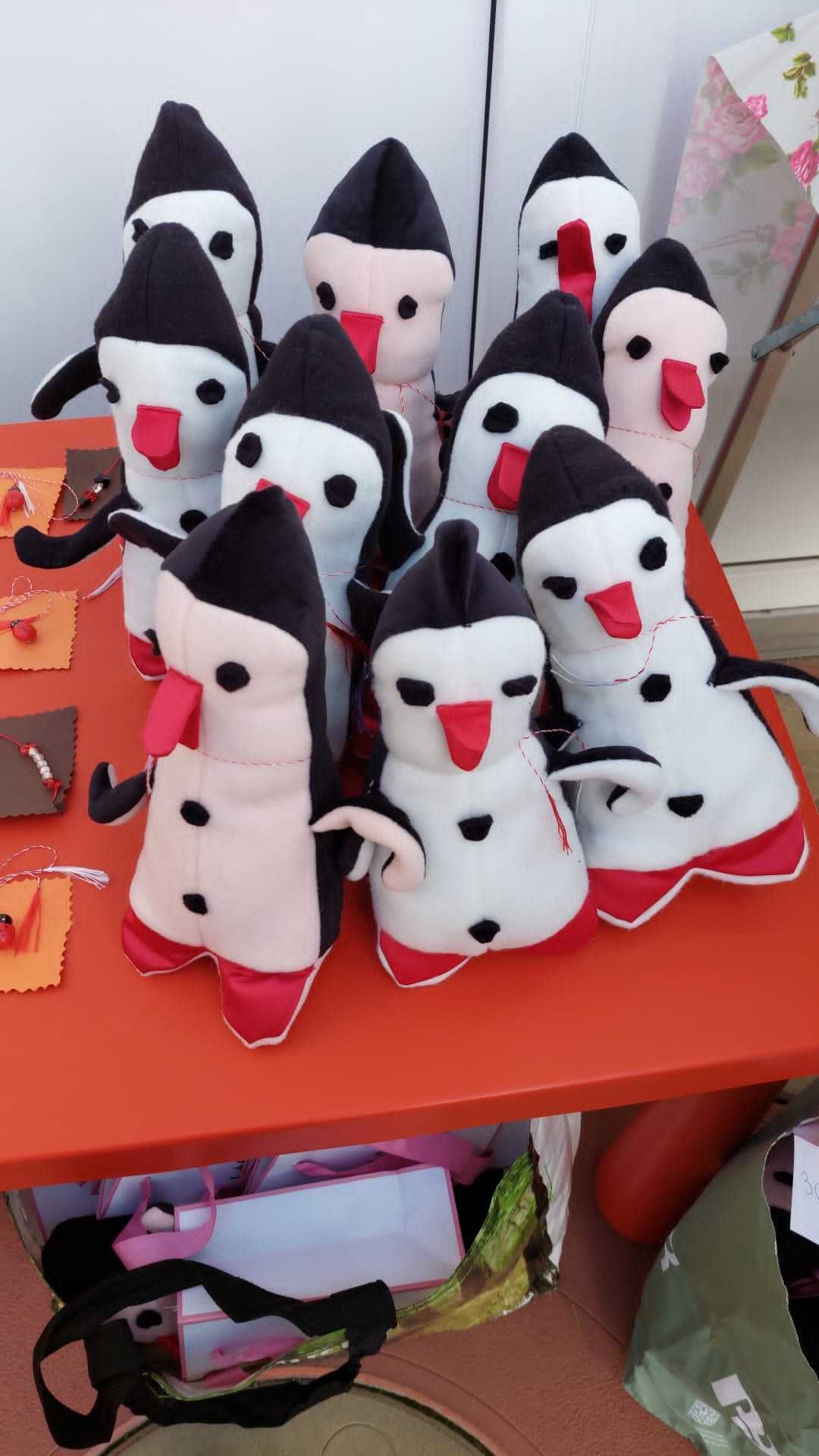 Pinguini de pluș hand made