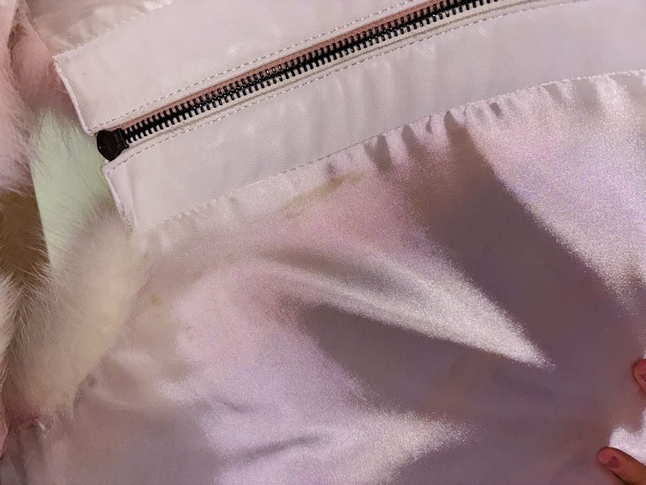 Haina/Capa/Poncho  blana naturala vulpe