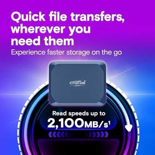 Нов Crucial X10 1TB SSD Игри, 4K Видео, Съвместим с PC/Mac за Бързина