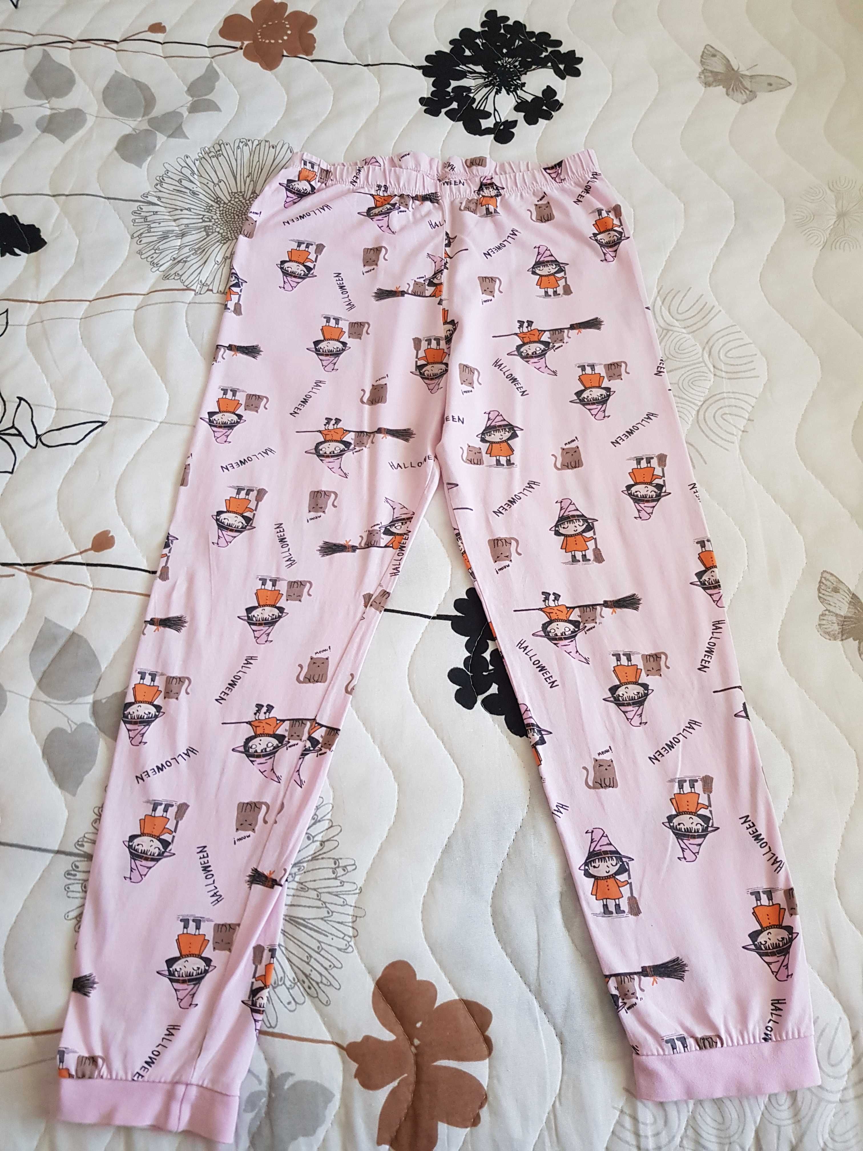 Pijama bluza alba si pantaloni roz LC Waikiki 146/152