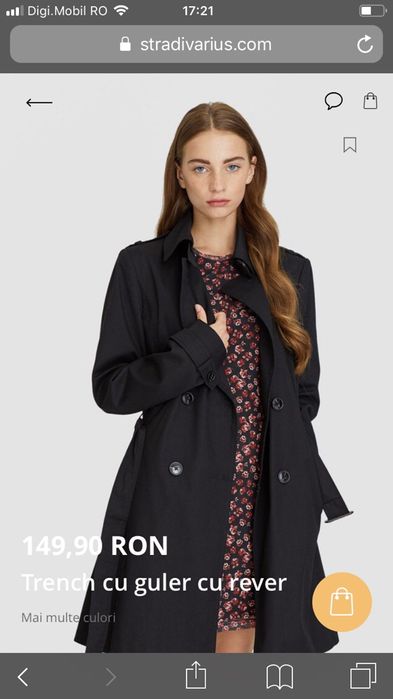 Trenci dama Stradivarius NOU, M