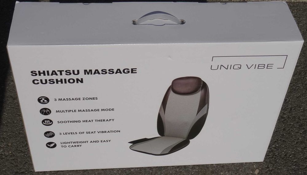 Husă / Pernă de masaj Shiatsu profesional cu încălzire, 4-zone